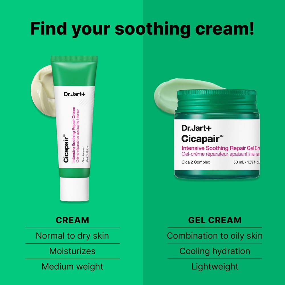 Dr.Jart+ Cicapair applied on hand demonstrating quick absorption and soothing