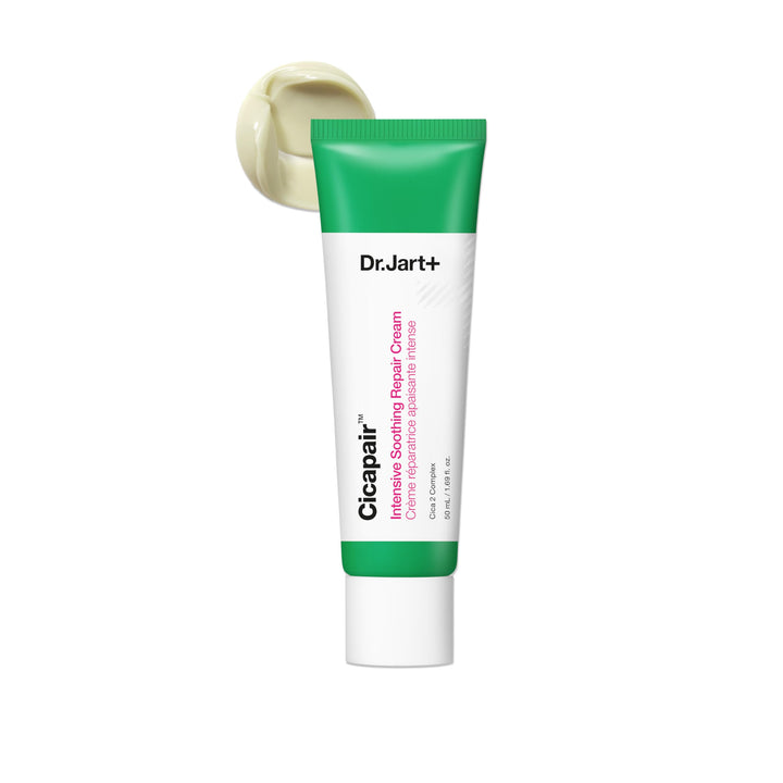 Dr.Jart+ Cicapair front jar showing compact travel-size and soothing benefit