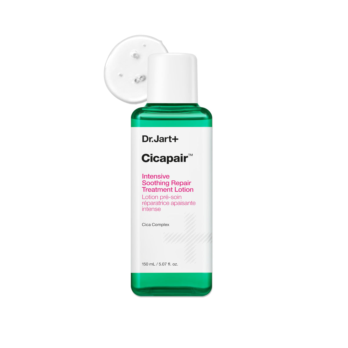 Dr.Jart+ front packaging showing bottle and label, highlighting calming benefits