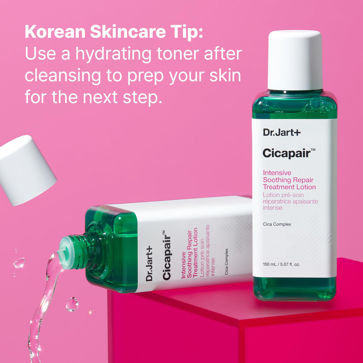 Dr.Jart+ on bathroom shelf in routine setting, promoting daily barrier care