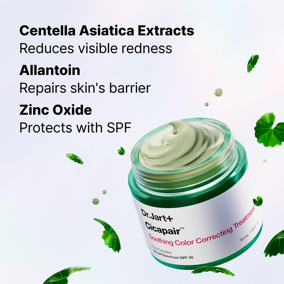 Dr.Jart+ label close-up showing SPF 30 protection and ingredient focus