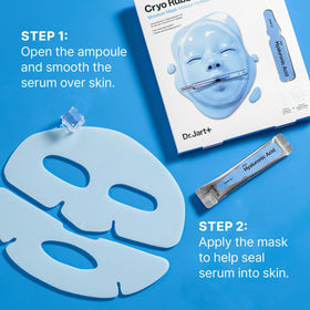 Dr.Jart+ rubber mask texture close-up showing flexible cooling material