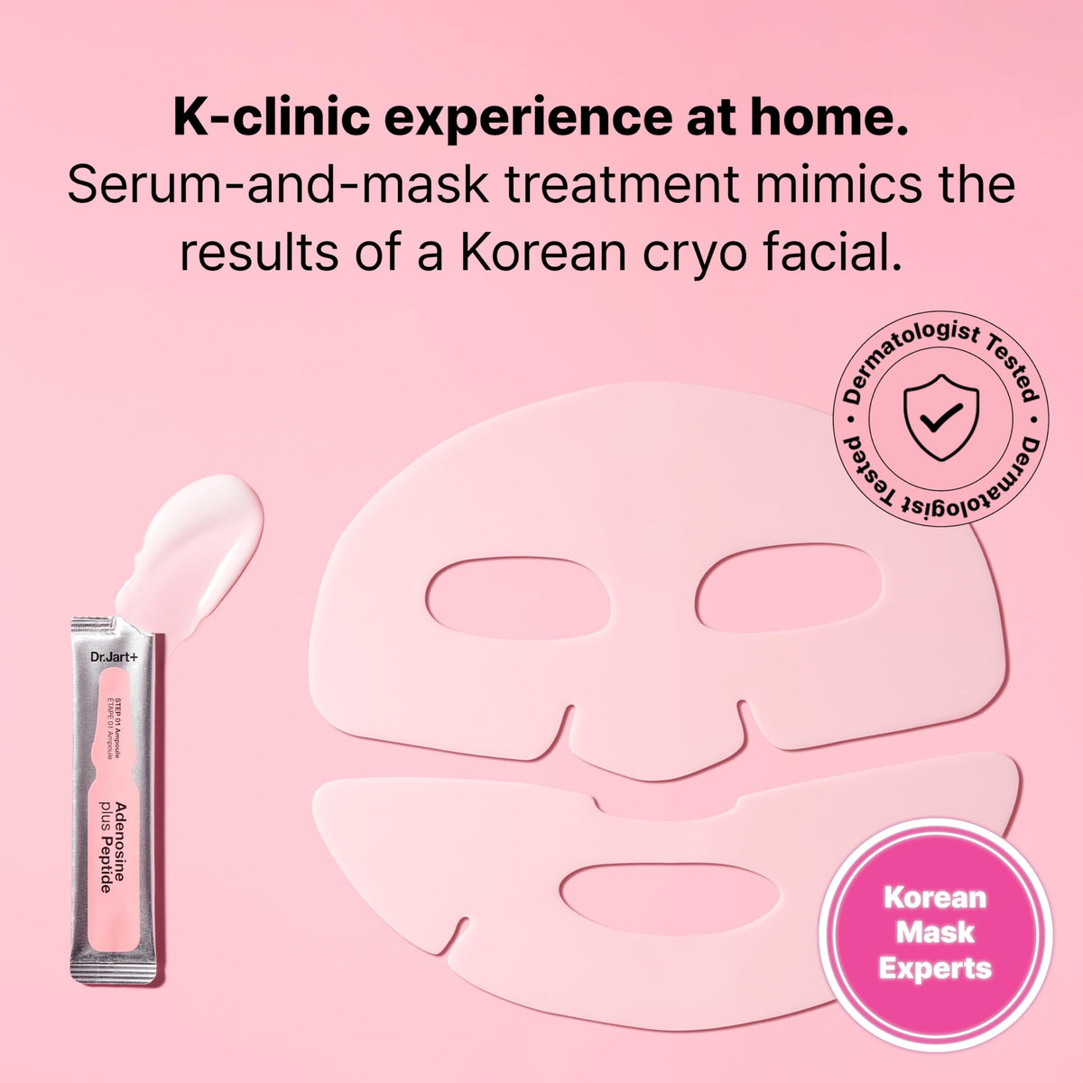 Dr.Jart+ ampoule bottle open with serum for deep firming