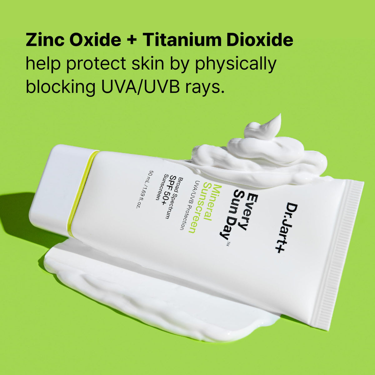 Dr.Jart+ applied to hand demonstrating smooth spreadability and immediate physical protection