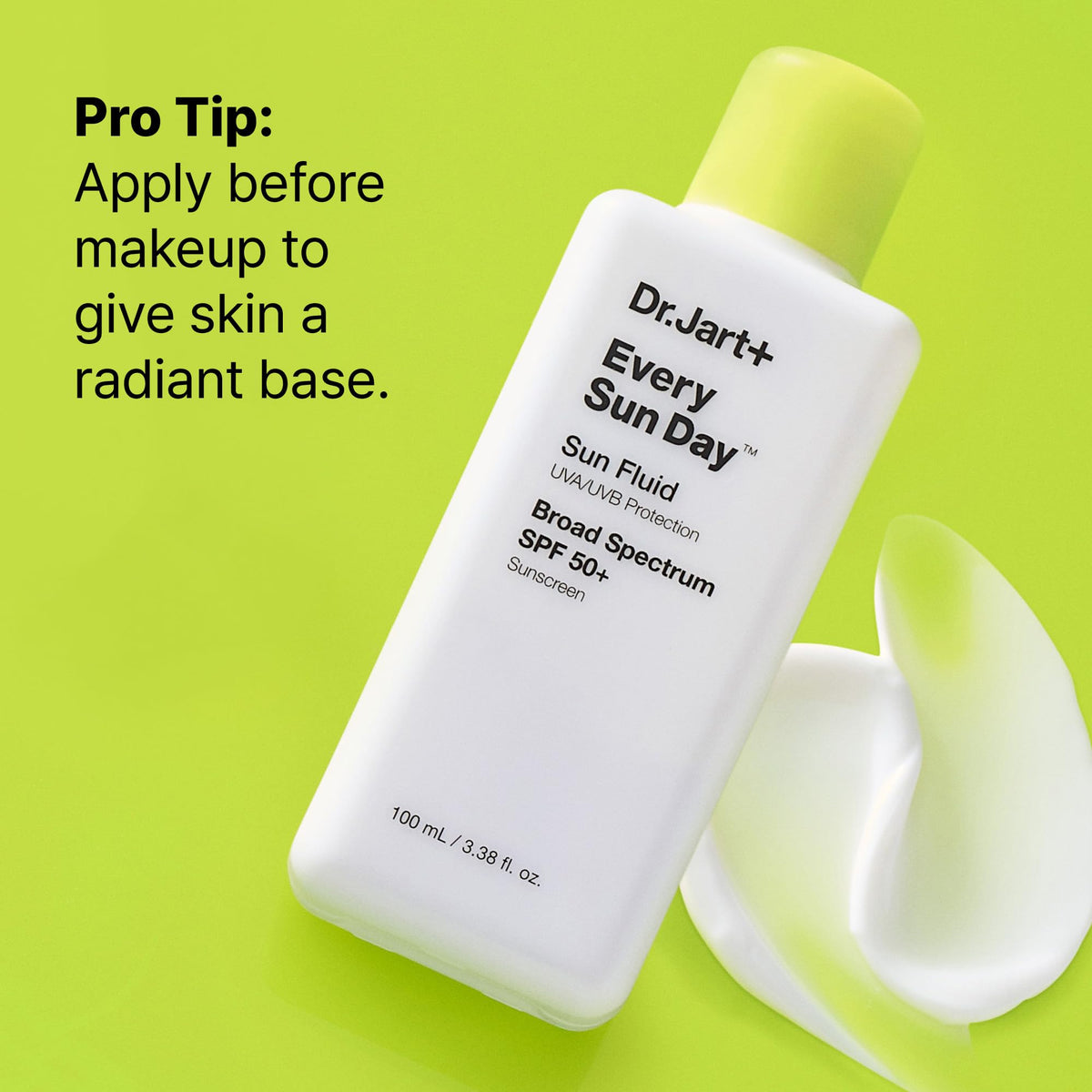 Dr.Jart+ label close-up highlighting SPF 50+ protection and product details