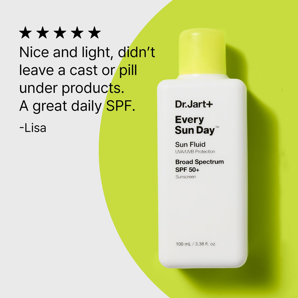 Dr.Jart+ lifestyle photo outdoors illustrating daily sun protection while active