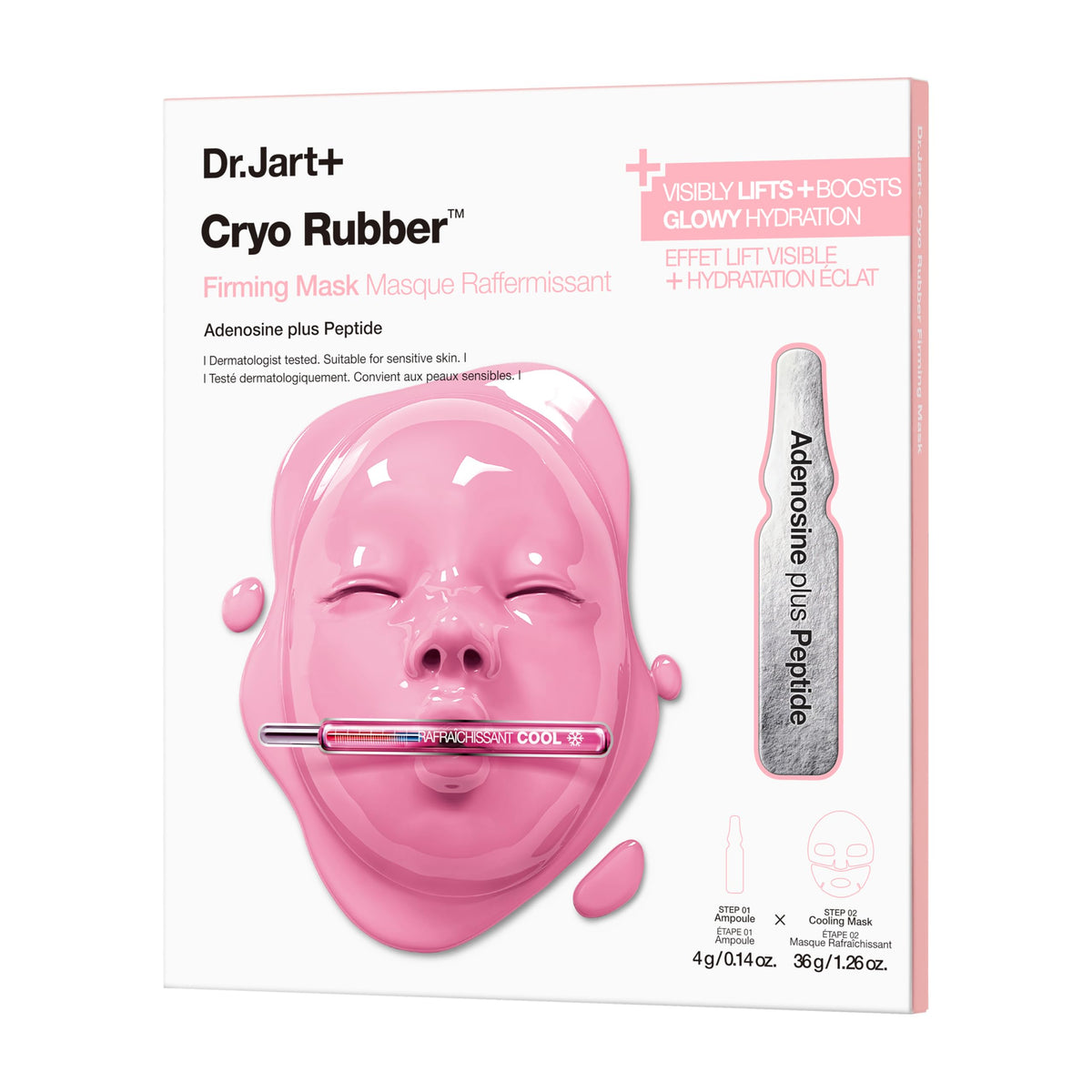 Dr.Jart+ front packaging showing mask box and benefits visible
