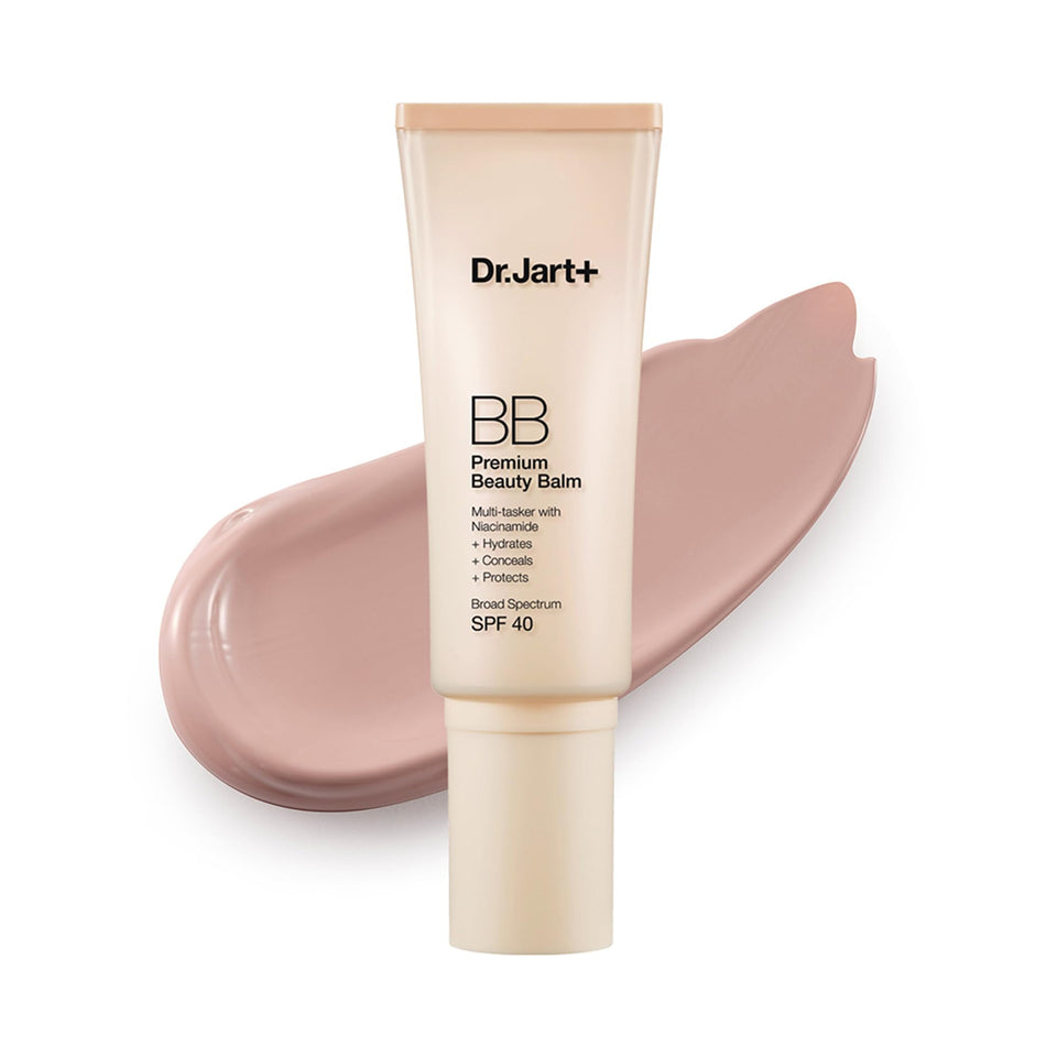 Dr.Jart+ front tube view showing packaging and easy-squeeze cap benefit