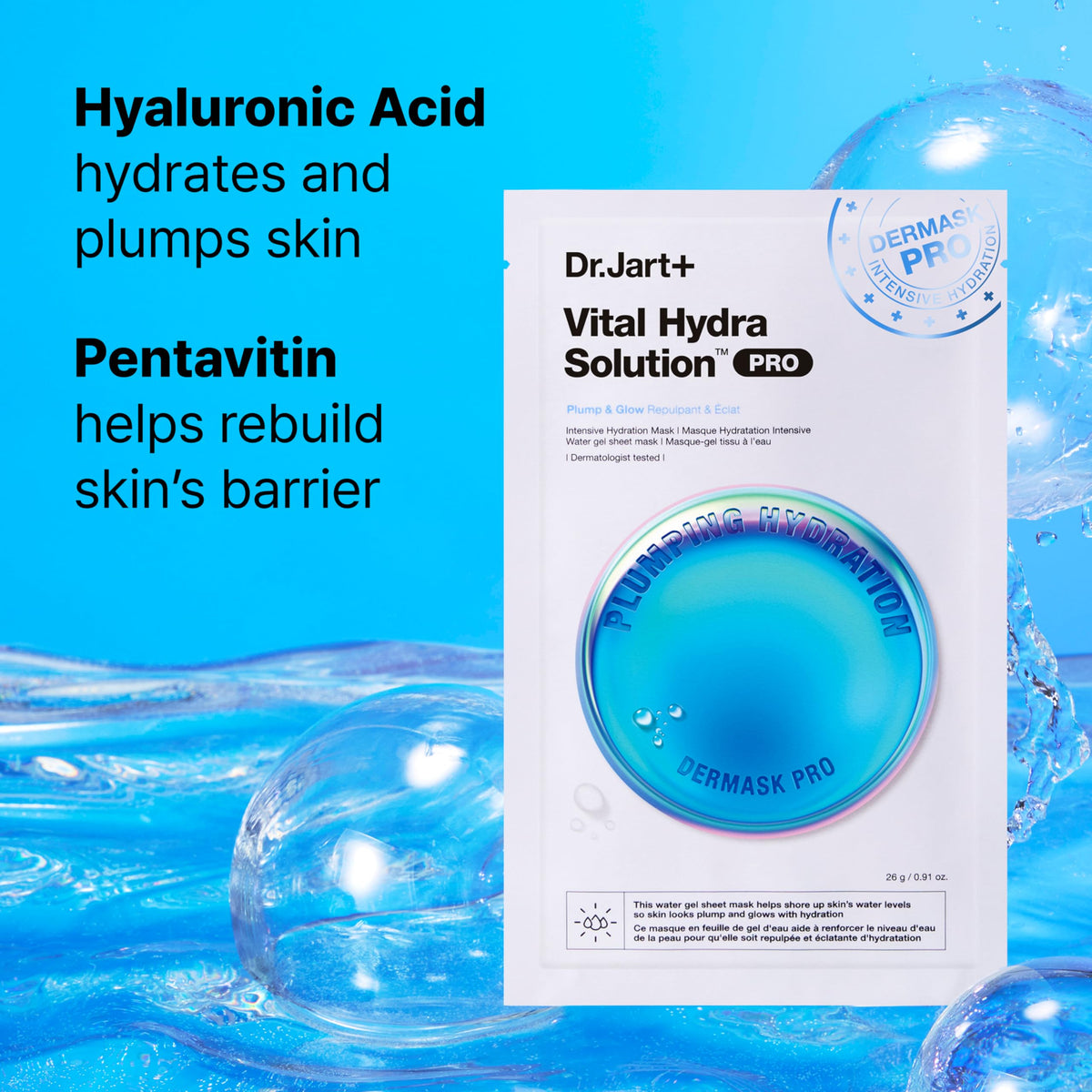 Dr.Jart+ mask edge pressed to skin demonstrating snug fit and coverage
