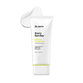 Dr.Jart+ travel tube front view showing compact sunscreen for easy transport and protection