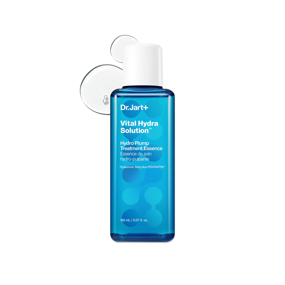 Dr.Jart+ front packaging showing bottle and branding with clear hydration benefit