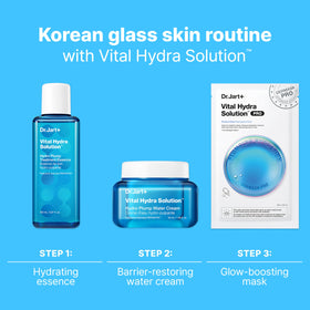 Dr.Jart+ lifestyle on bathroom vanity conveying daily routine hydration benefit