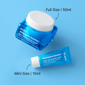 Dr.Jart+ model with dewy skin lifestyle shot showing hydrated glowing complexion benefit
