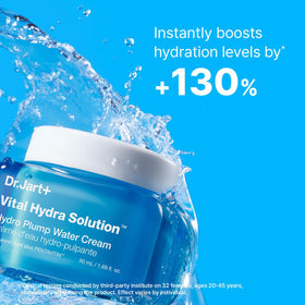 Dr.Jart+ swiped on skin demonstrating fast absorption and instant dewy finish