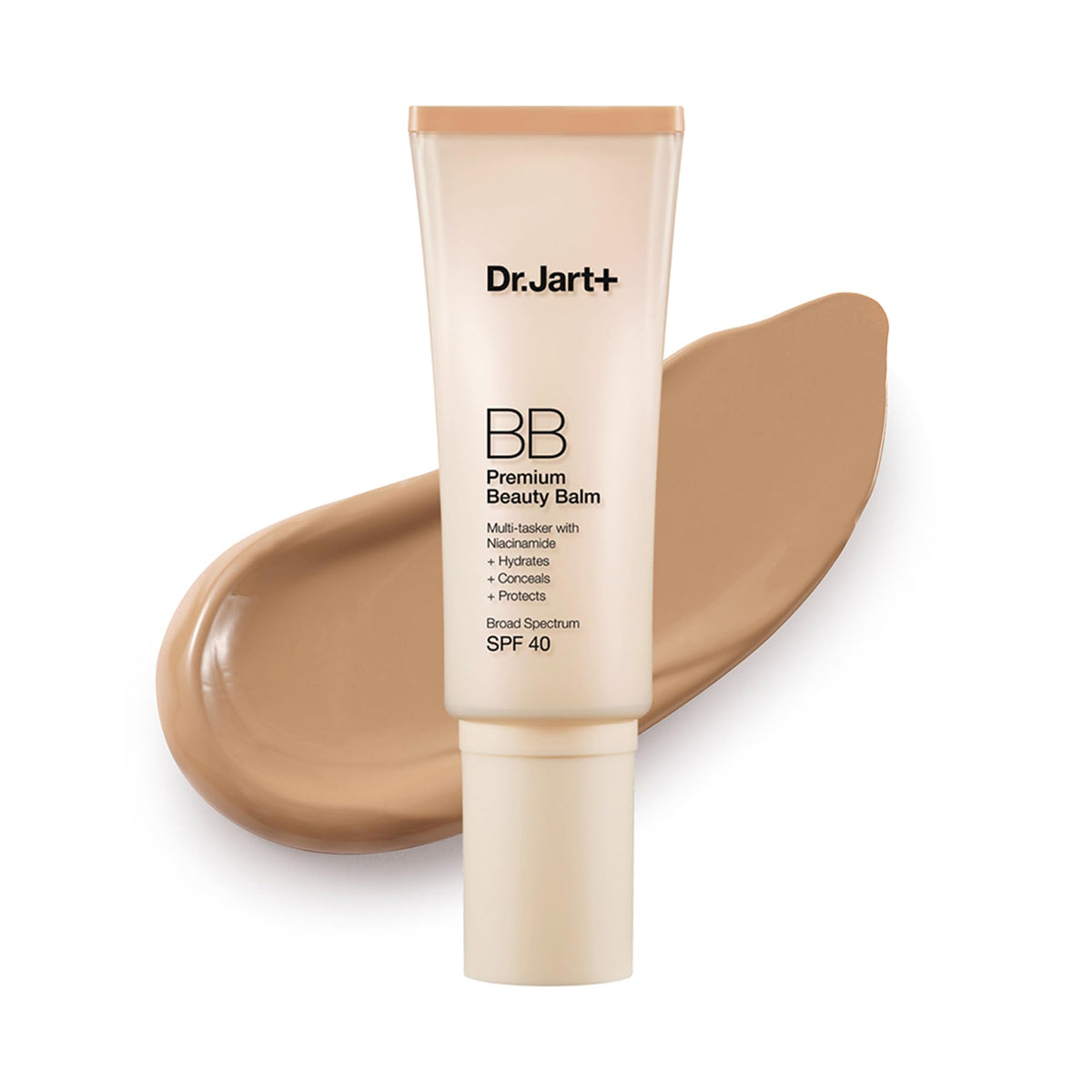 Dr.Jart+ front packaging showing tube and shade, highlighting convenience
