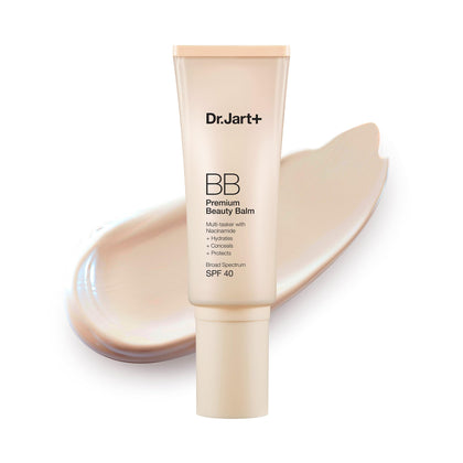 Dr.Jart+ front tube showing packaging and product name with clear benefits