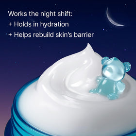 Dr.Jart+ jar opened top view revealing pale blue hydro-gel and easy scoop access