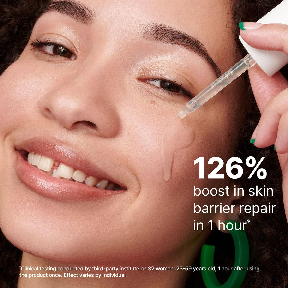 Dr.Jart+ serum texture close-up showing lightweight, fast-absorbing finish