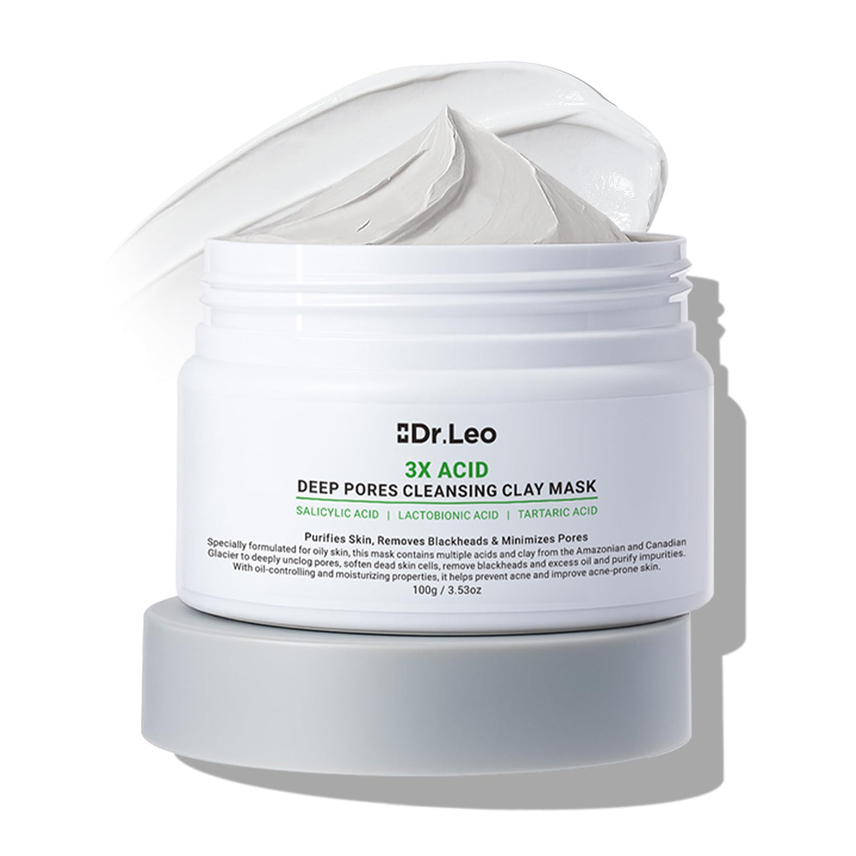 Dr.Leo front packaging jar showing product name and size benefits