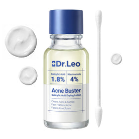Dr.Leo front packaging showing compact acne spot treatment for travel convenience