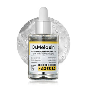 Dr.Melaxin ampoule front packaging showing bottle and label for clear product ID
