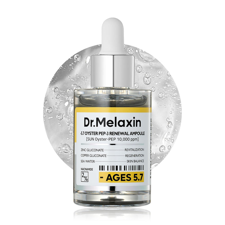 Dr.Melaxin ampoule front packaging showing bottle and label for clear product ID