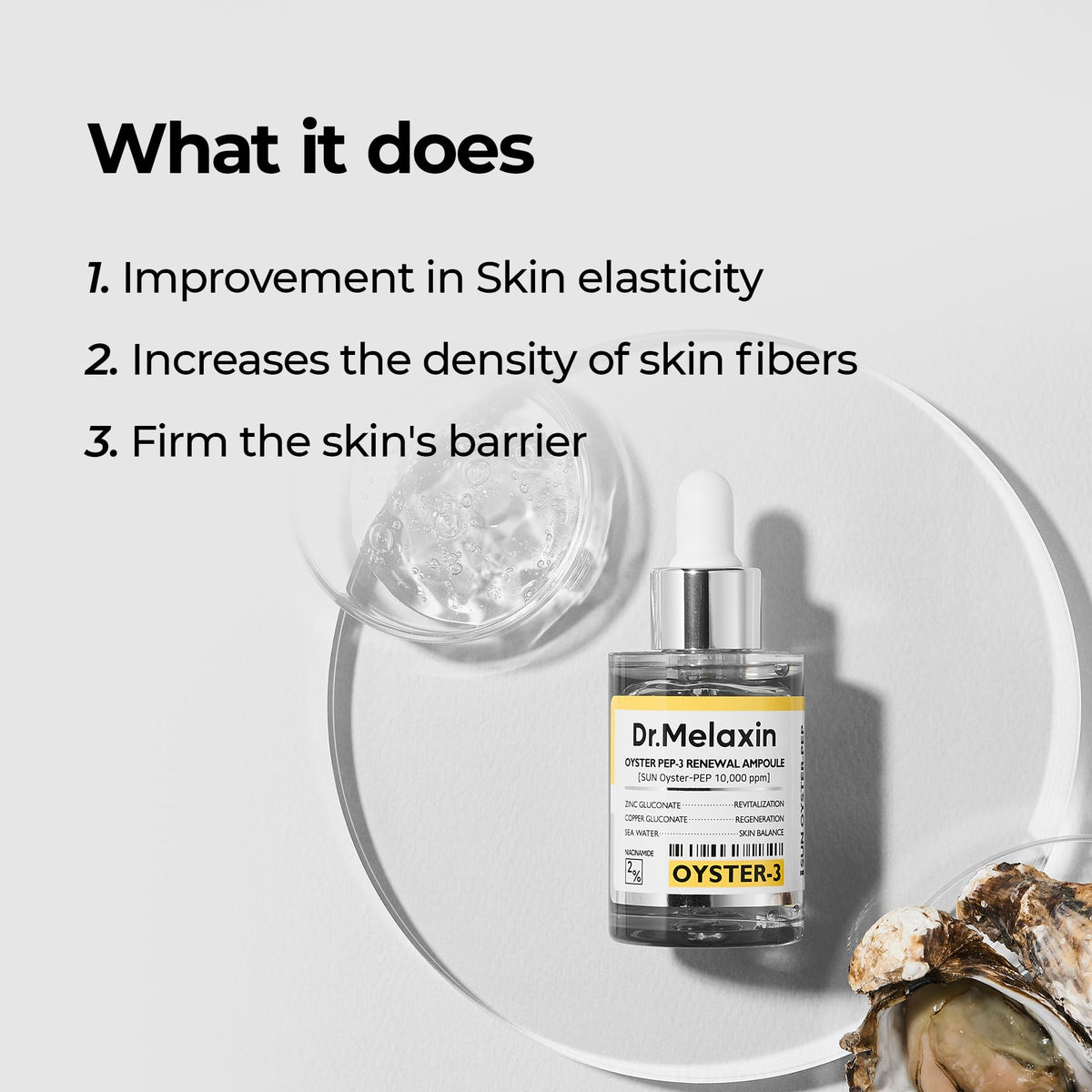 Dr.Melaxin ampoule shown in hand to display 30ml size and portable convenience