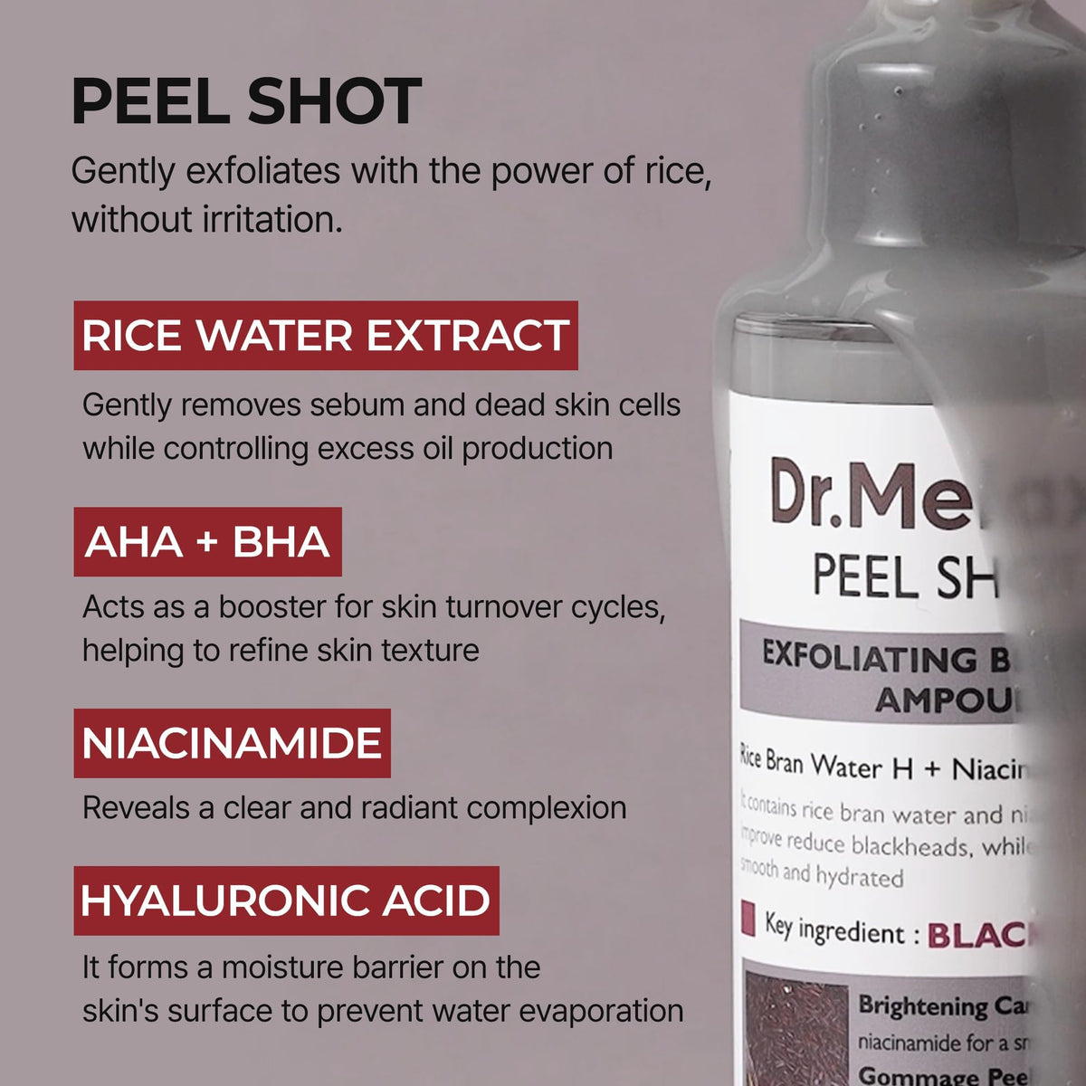 Ampoule dispensed on hand showing lightweight serum absorption