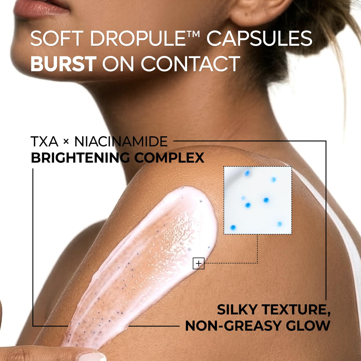Dr.Melaxin being applied to elbow demonstrating spot treatment
