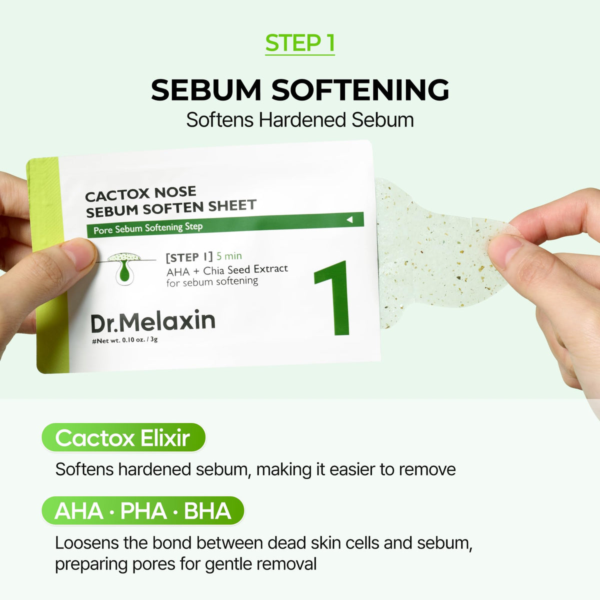 Dr.Melaxin application on nose demonstrating simple in-use routine