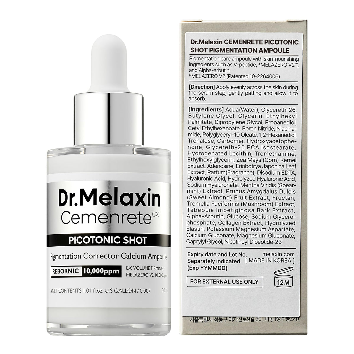 Dr.Melaxin conceptual before and after illustrating improved tone