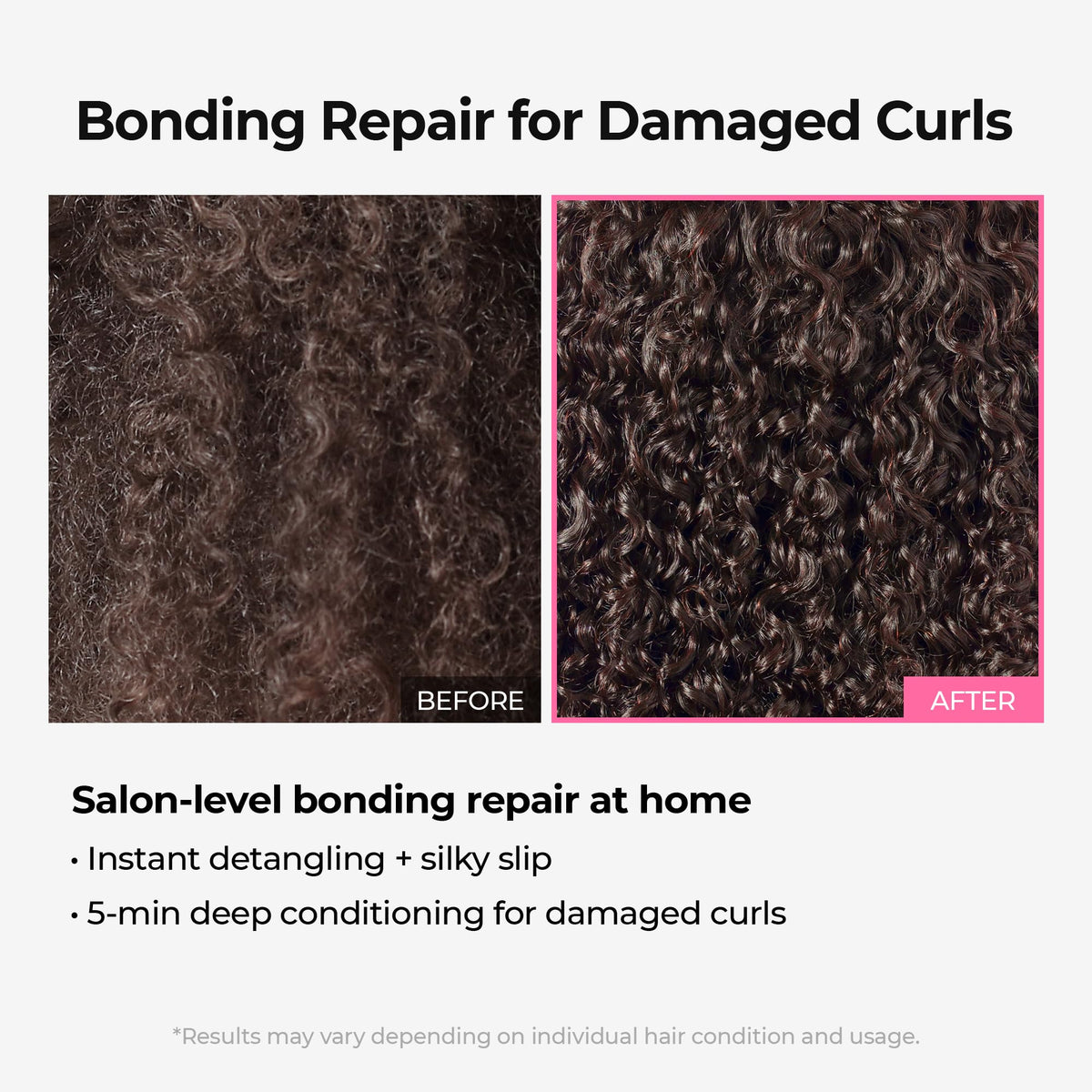 Dr.Melaxin before and after on damaged hair showing improved shine