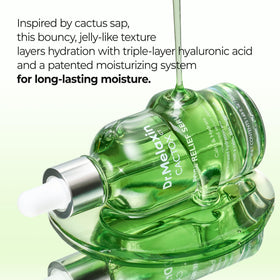 Dr.Melaxin serum spread on hand showing smooth finish and non-greasy feel
