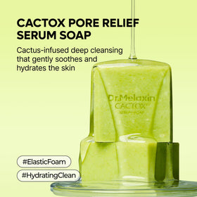 Dr.Melaxin rich elastic foam close-up demonstrating gentle cleansing