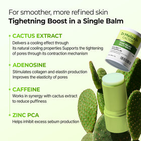 Dr.Melaxin ingredient label with cactus and zinc showing formulation transparency benefit