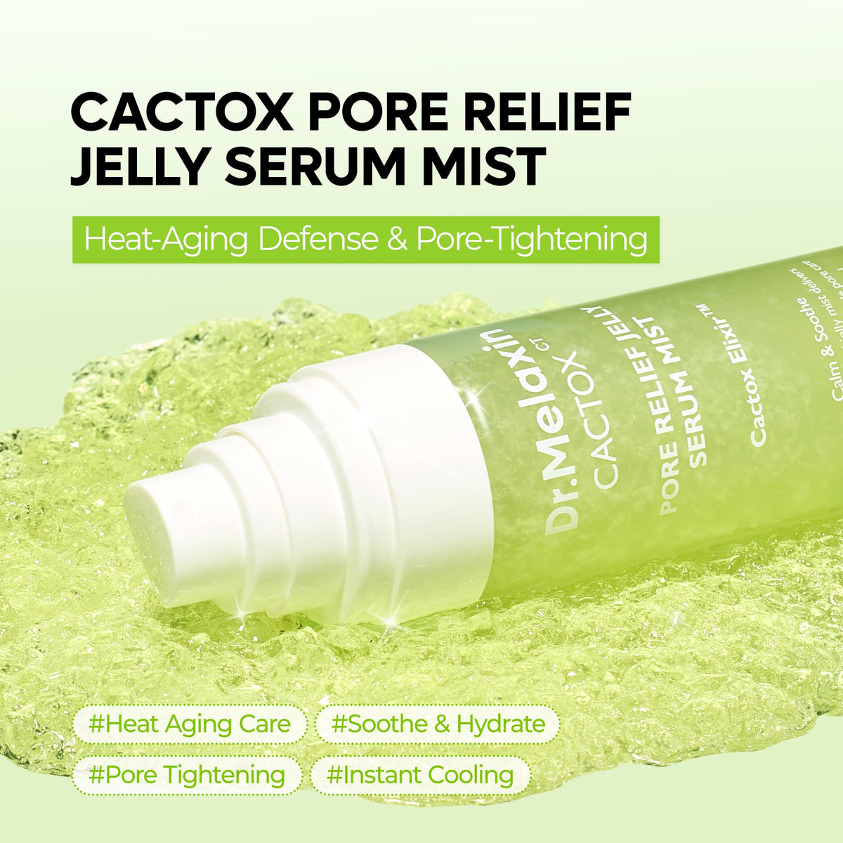 Dr.Melaxin close-up jelly texture highlighting lightweight hydration