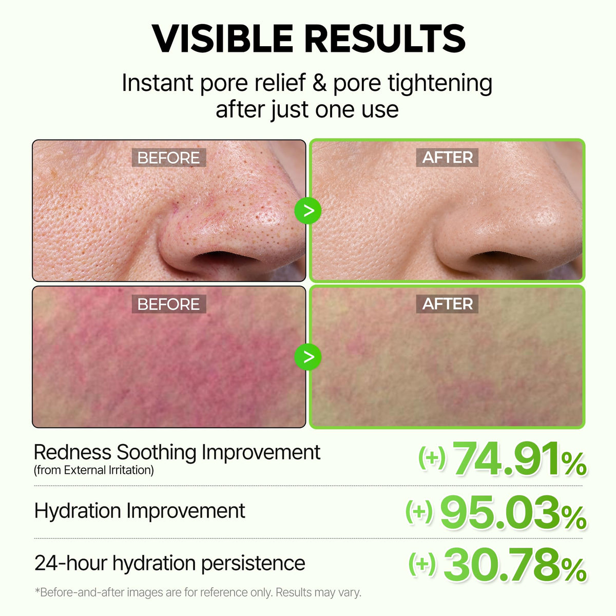 Dr.Melaxin mist in use cooling skin and reducing puffiness
