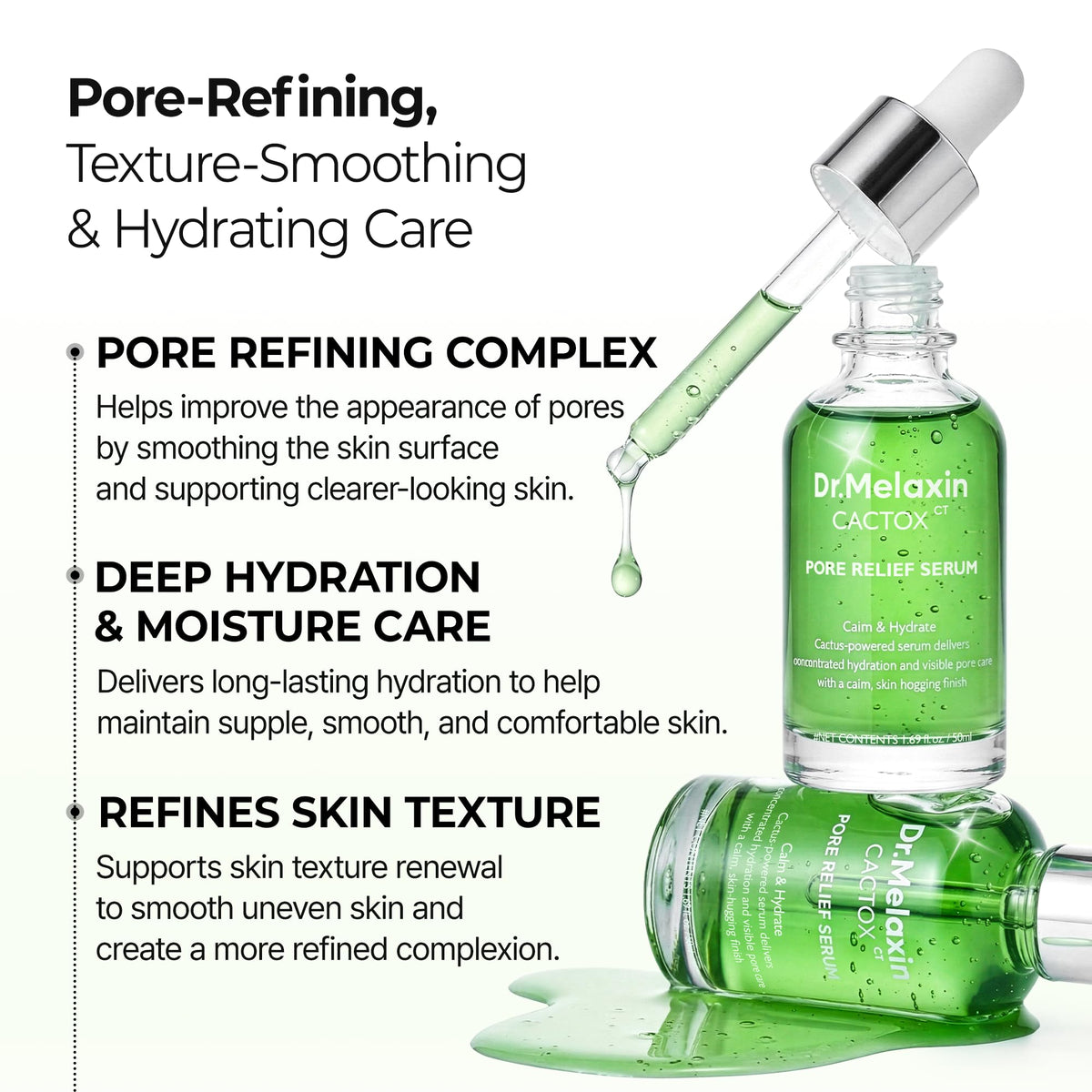 Dr.Melaxin pipette dispensing a drop highlighting precision and ease