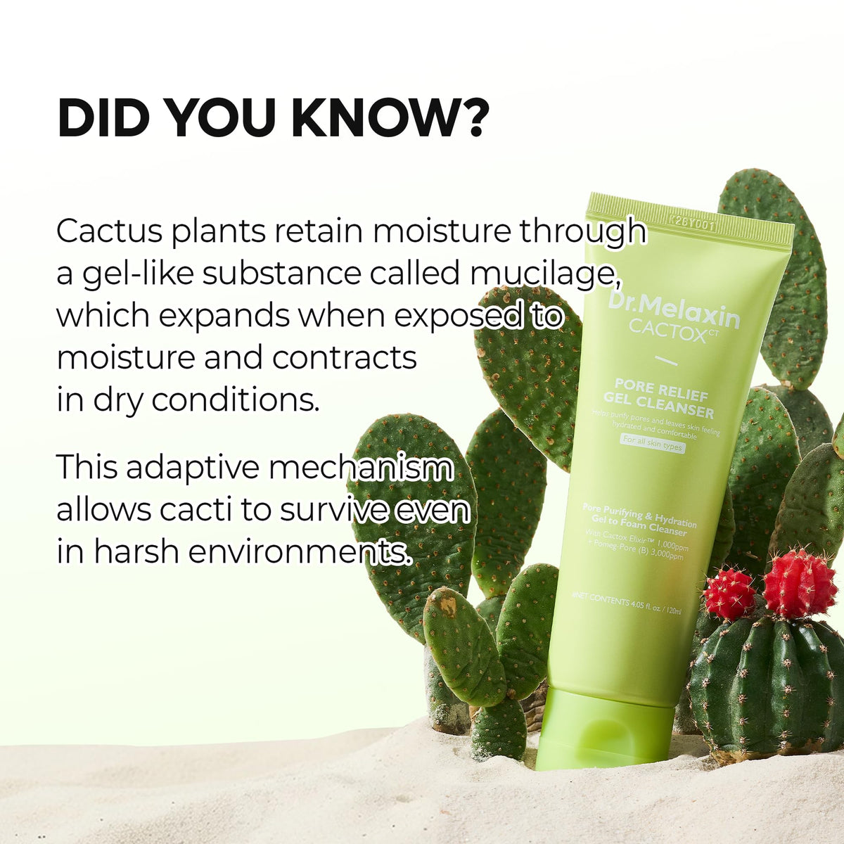 Dr.Melaxin gel texture on hand showing smooth spreadability and hydration