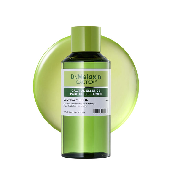 Dr.Melaxin front bottle view showing 150ml toner packaging and calming design