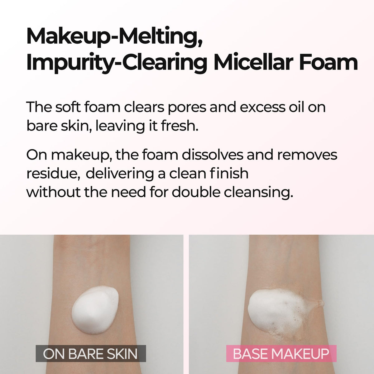 Dr.Melaxin cleanser on hand showing application and non-greasy finish