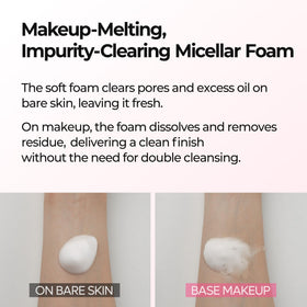 Dr.Melaxin cleanser on hand showing application and non-greasy finish
