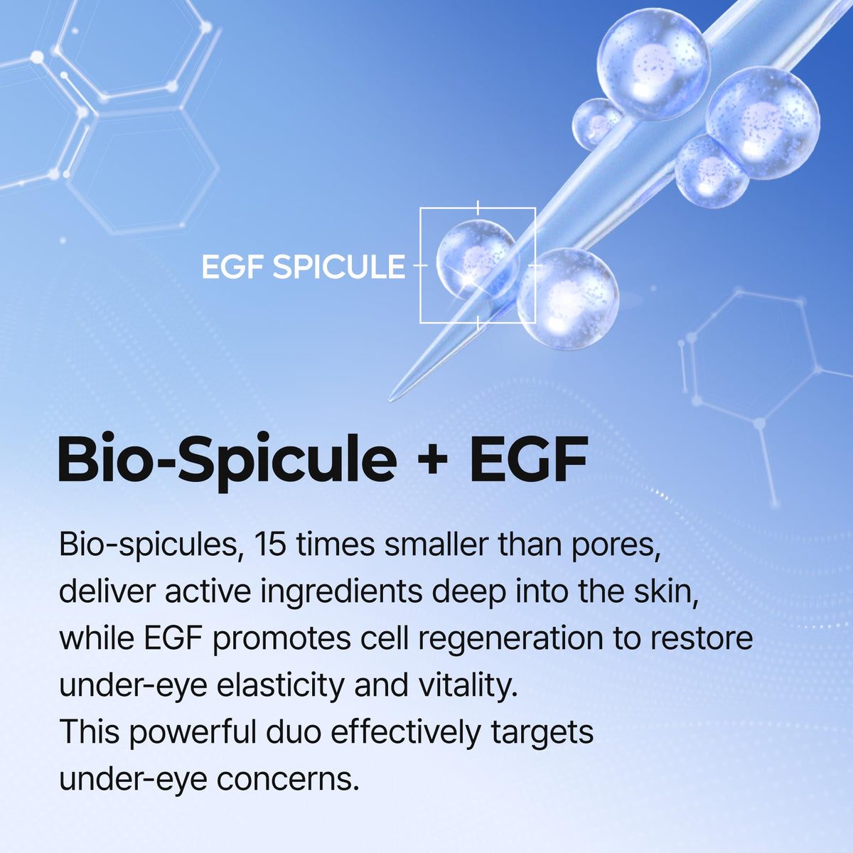 Dr.Melaxin ingredient list close-up showing EGF and niacinamide benefit