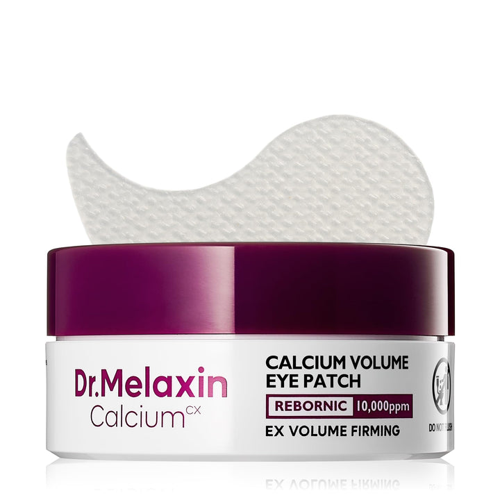 Dr.Melaxin jar and patches displayed with neat stacking showing convenience and hydration