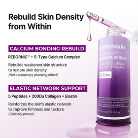 Dr.Melaxin ingredient complex visual showing peptides and collagen benefit