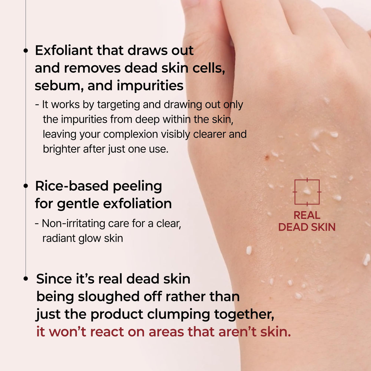 Dr.Melaxin rice bran water ingredient shot emphasizing natural hydration