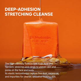 Dr.Melaxin lather foam on skin demonstrating gentle cleansing