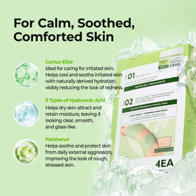 Dr.Melaxin mask applied to face demonstrating cooling and de-puffing