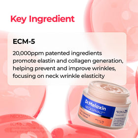 Dr.Melaxin ingredient label highlighting ECM-5 20,000ppm for support
