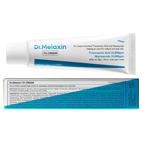 Dr.Melaxin open jar with outer box emphasizing clean formulation